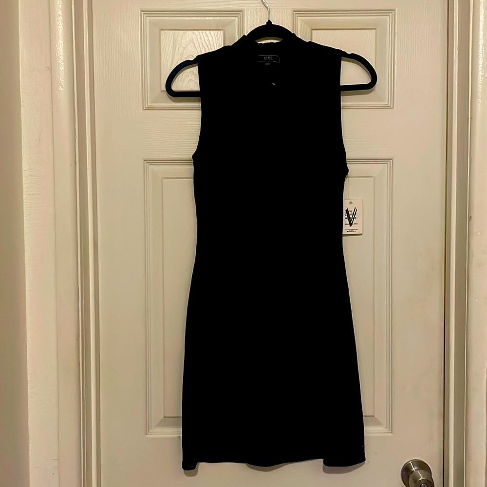 Black Sleeveless Bodycon Sweater Dress